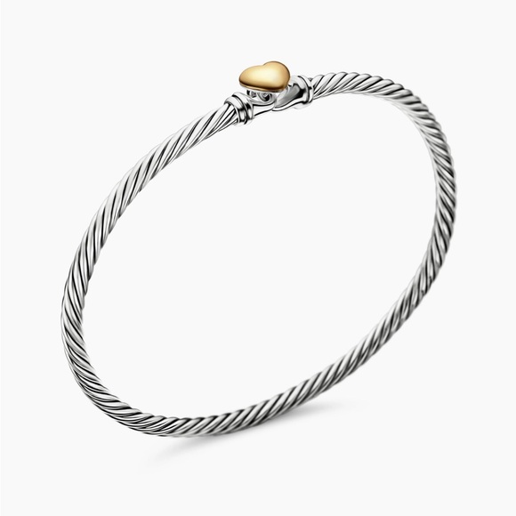David Yurman Classic Cable Heart Station Bracelet - Picture 8 of 15